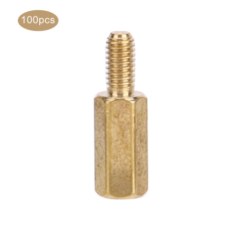 Standoff Brass Coupling M3 Single Head Hex Nuts Replacement Kits for PCB BoardM3 x 10 100Pcs 1