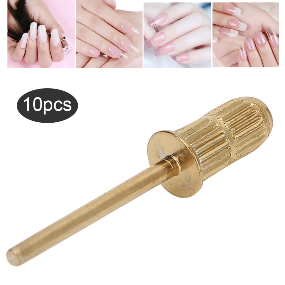 Silver 10Pcs 2.35Mm Nail Sanding Band Mandrel Electric Drill Manicure Machine Accessorygold