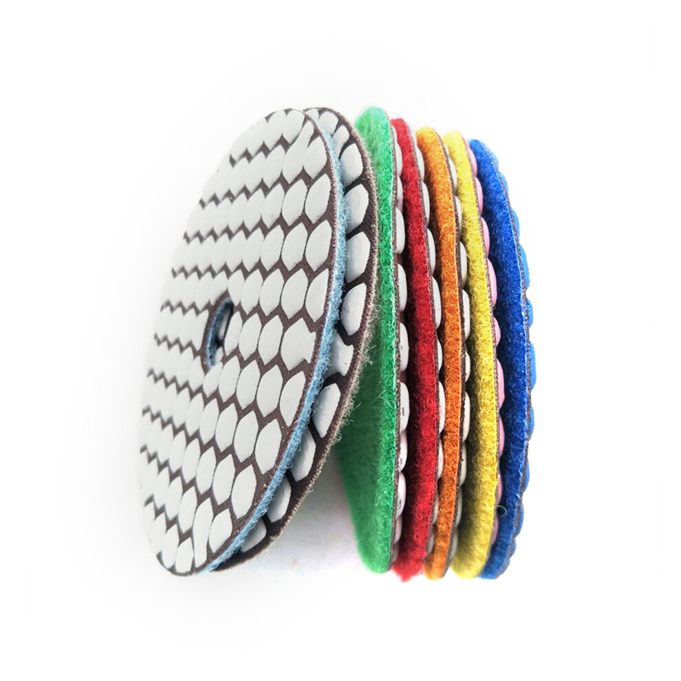 7Pcs 4 Inch Set Wet Dry Diamond Polishing Pads For Granite Concrete Marble 8011323807377