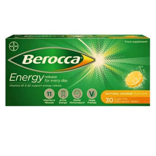 Berocca Effervescent Tablets Orange Flavour 30 Tablets