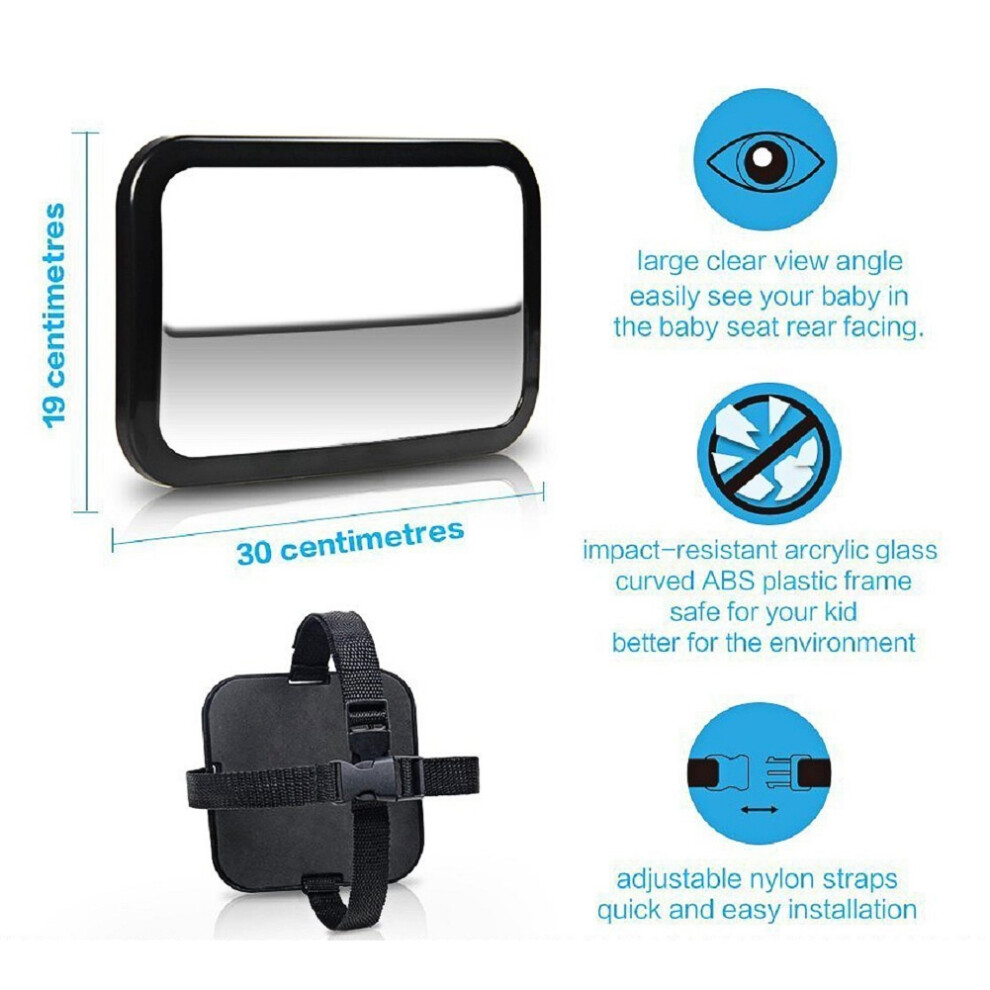 Adjustable Car Inner Rearview Mirror Wide Angle Back Safety Seat Easy View Monitor for Kid Infant Toddler