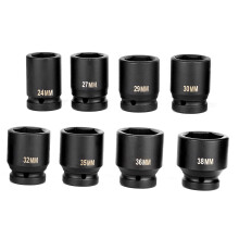 8pcs 3/4 Inch Drive Deep Impact Hex Head Adapter Socket Set Repairing Tool High Hardness