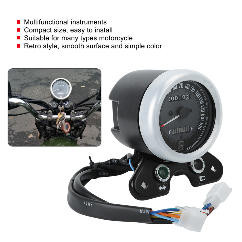 Multifunctional Motorcycle Instruments Retro LED Speedometer Fuel Gauge Fits for CG125-image-OPC-PHW9NSZ-NEW