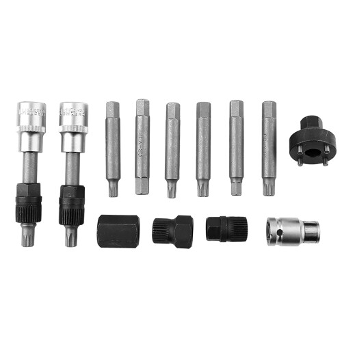 13 Pcs Alternator Freewheel Pulley Removal Socket Bit Set Garage Service Tool Kit 1