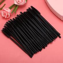 100pcs Disposable Eyelash Brush Mascara Wands Applicator Makeup Brush SetBlack