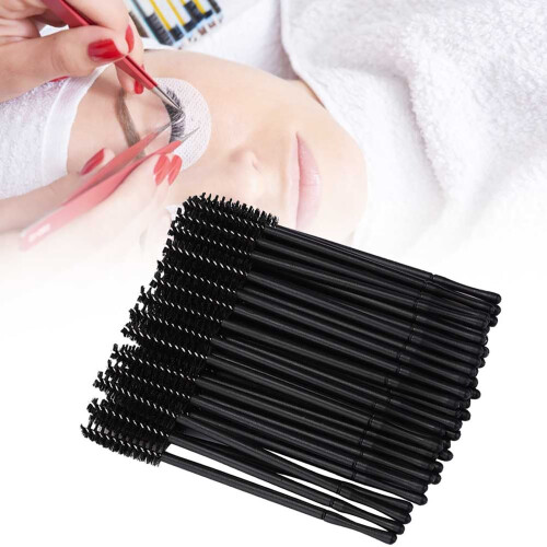 100pcs Disposable Eyelash Brush Mascara Wands Applicator Makeup Brush SetBlack 2