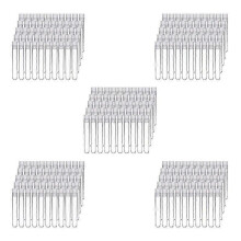 500Pcs Clear Plastic Test Tubes With White Screw Caps Sample Containers Bottles Push Caps 12X75mm