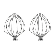 2X KN256WW 6-Wire Whip Attachment For Kitchenaid 5-6 Quart Bowl-Lift Stand Mixer Replacement, Egg Cream