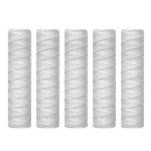 10 Micron 10 Inch x 2.5 Inch String Wound Sediment Water Filter Cartridge Whole House Sediment Filtration,