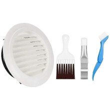 8 Inch Round Air Vent ABS Louver Grille Cover White Soffit Vent With 3Pcs Air Conditioner Manual Cleaning