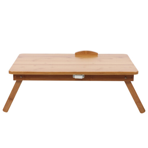 Modern Style Bamboo Folding Bed Computer Table Student Laptop Desk Adjustable Height 1