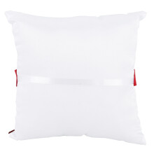 White Stylish Wedding Ring Pillow with Artificial Rose Flower Ribbon Decor Wedding Props