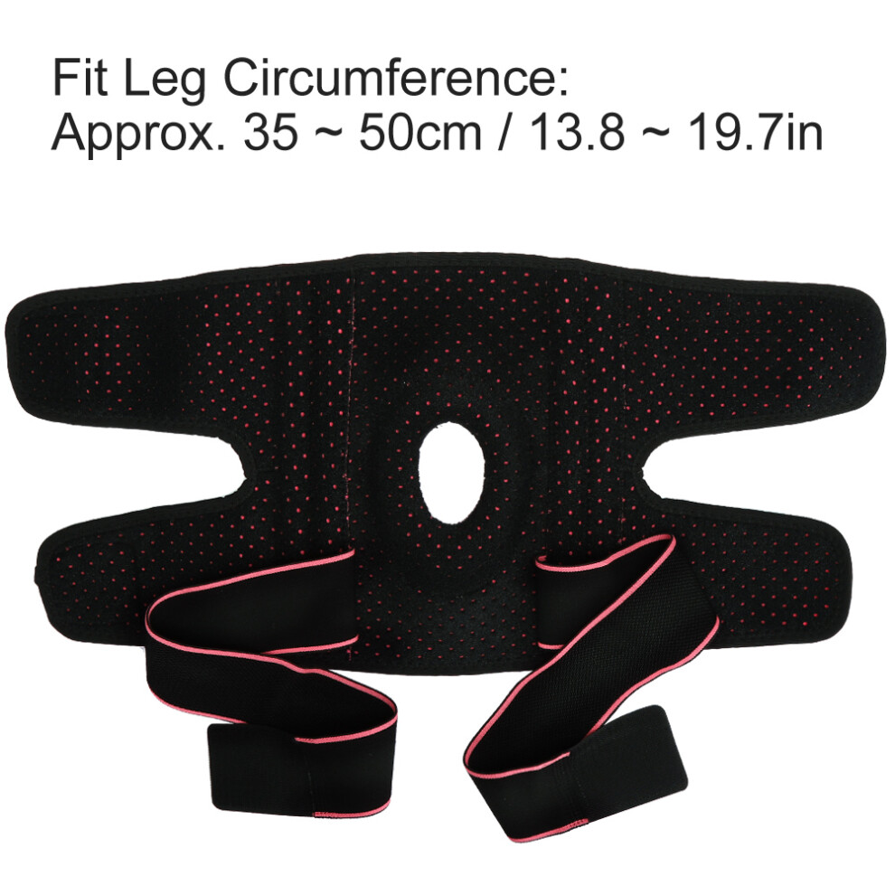 1pc Knee Brace with Side Stabilizers Breathable Sports Knee Support Protector(Black Pink )