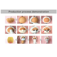 Needle Felting Starter Kit Animal Doll Shape Craft DIY Handcraft Gift Material BagRabbit Shiba Inu