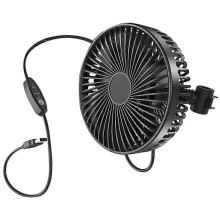USB Powered 6 Inch Car Back Seat Fan Electric Car Fan 3 Speeds Strong Airflow, for Sedan