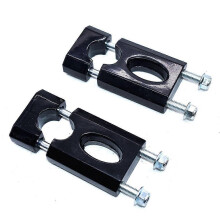 1 Pair 7/8" 22mm Black Aluminum Alloy Motorcycle Handlebar Clamp Riser Mount Universal for 110cc 125cc