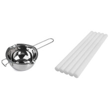 Stainless Steel Double Boiler Chocolate Pot with 25pcs/Pack Humidifier Filter Cotton Rod Sponge Stick