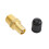 2 Stück 1/4 Zoll NPT Messing Luftkompressor Tankbefüllventil Gold & Schwarz 1