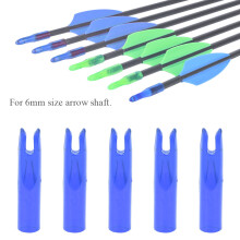 50 Stück Kunststoffpfeilknoten mit Einschub, Pfeilende, Bogenschießen Zubehör, 6 mm Schaft, Blau