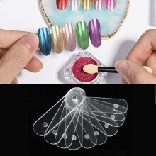 10 Stück Acryl Nagelkunst-Displaystreifen DIY Maniküre-Werkzeuge für Nagelstudio