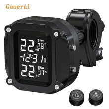 Gadpow Motorcycle TPMS Wireless Tire Pressure Monitoring System LCD Color Solar Display Tire Temperature