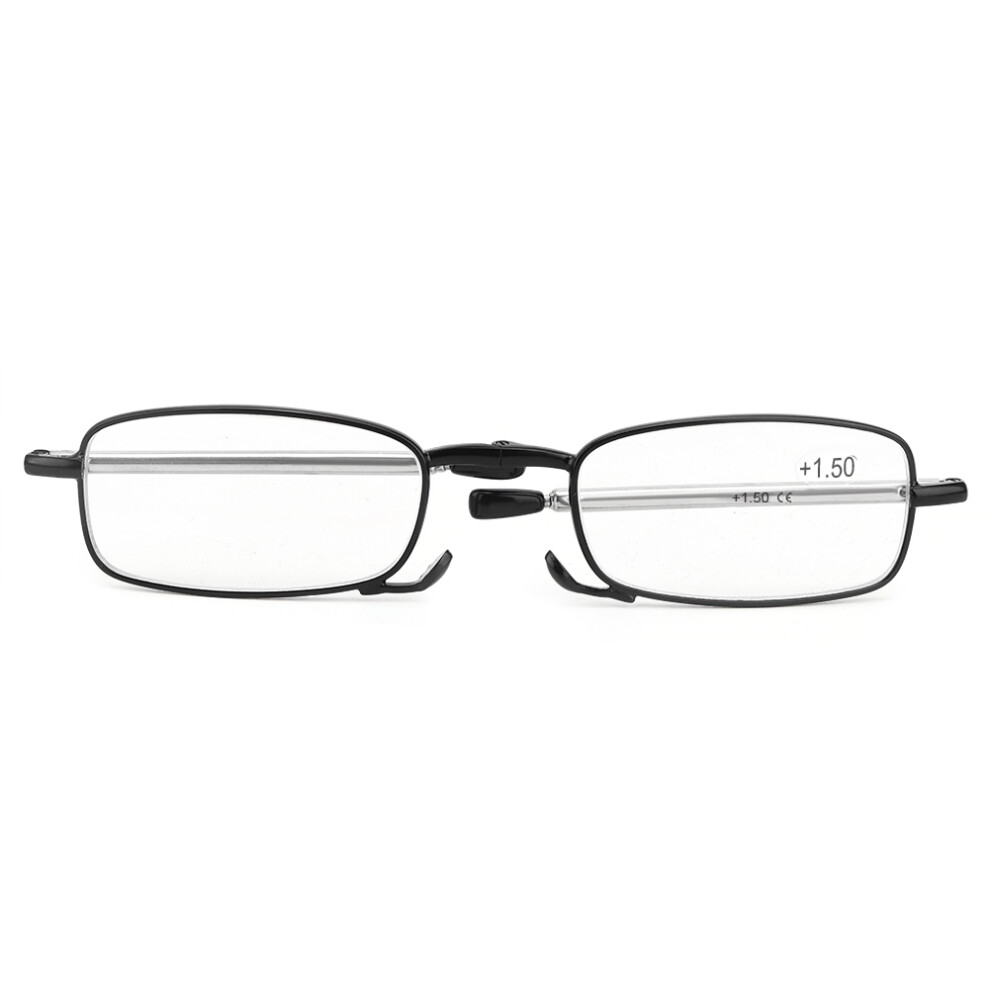 Presbyopic Glasses Men Women Folding Portable Anti Fatigue Reading Glasses(Black +1.50)-image-OPC-PHWBB96-NEW