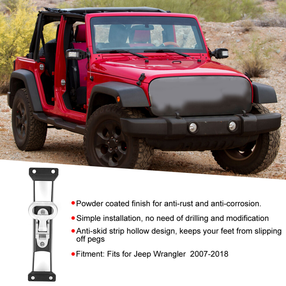 Exterior Door Hinge Pedal Folding Stepping Ladder Doorstep Fits For Jeep Wrangler Jl 07-18 8461323828917