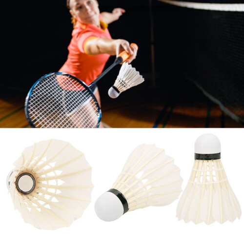 12PCS 1005 Goose Feather Durable Badminton Shuttlecocks for Sports Training Practice12PCS 2