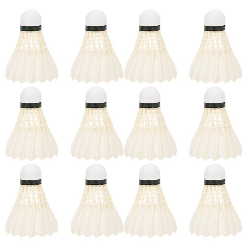12PCS 1005 Goose Feather Durable Badminton Shuttlecocks for Sports Training Practice12PCS 1