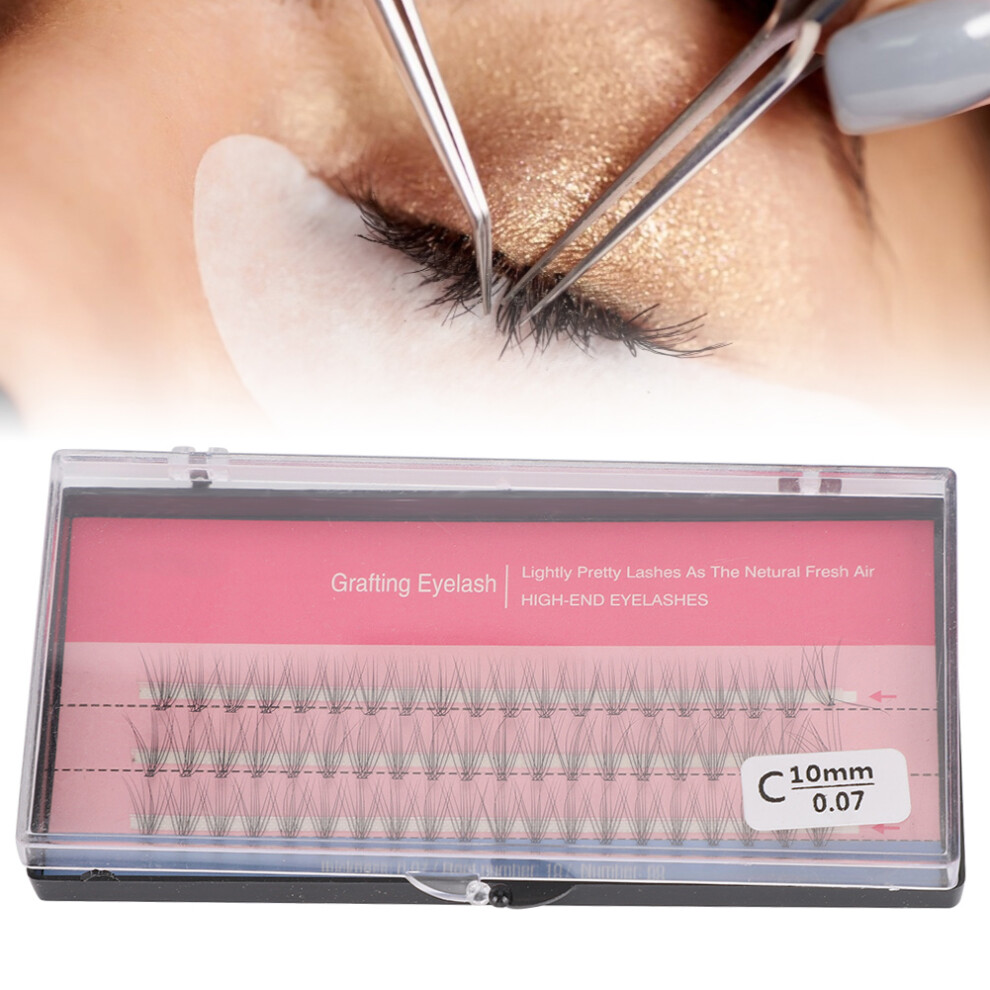 60pcs Individual False Eyelashes Cluster 0.07mm False Lashes Extension Tool10mm