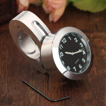 Universal 7/8"" to 1"" Motorcycle CNC Aluminum Handlebar Mount Clock Watch for Harley Davidson Cruiser