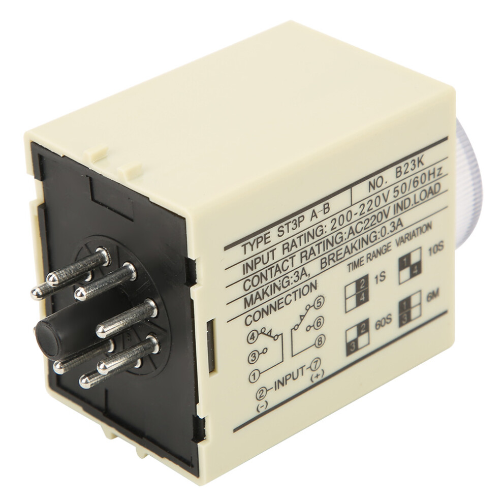 Delay Timer Time Relay Adjustable Knob Anti Interference Pc Shell St3pa B Ac220v 50/60Hz 9421323833938