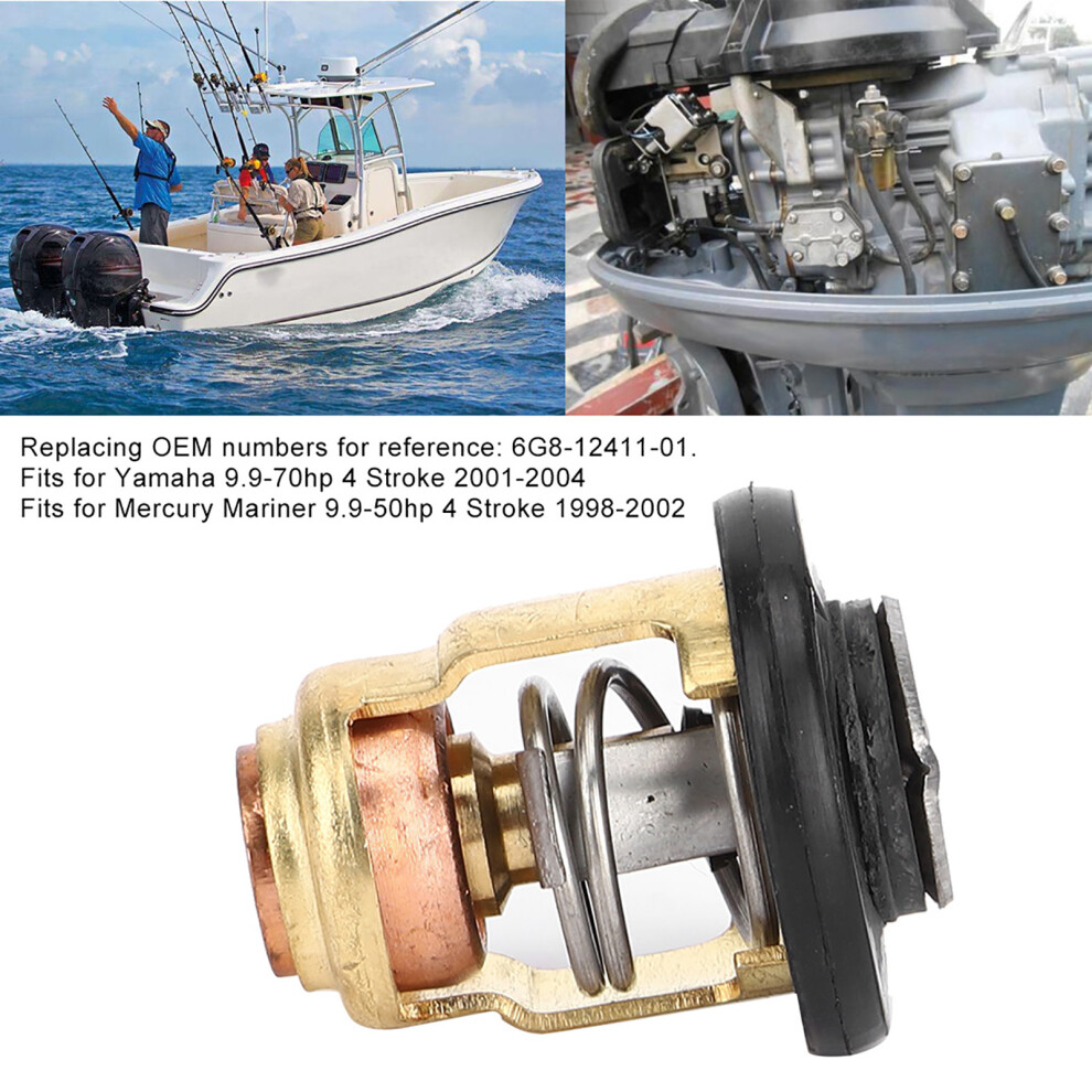 Outboard Thermostat 3P-225P 6G8-12411-01 Replacement Fits For Yamaha 9.9-70Hp 4 Stroke 01-04 3751323834069