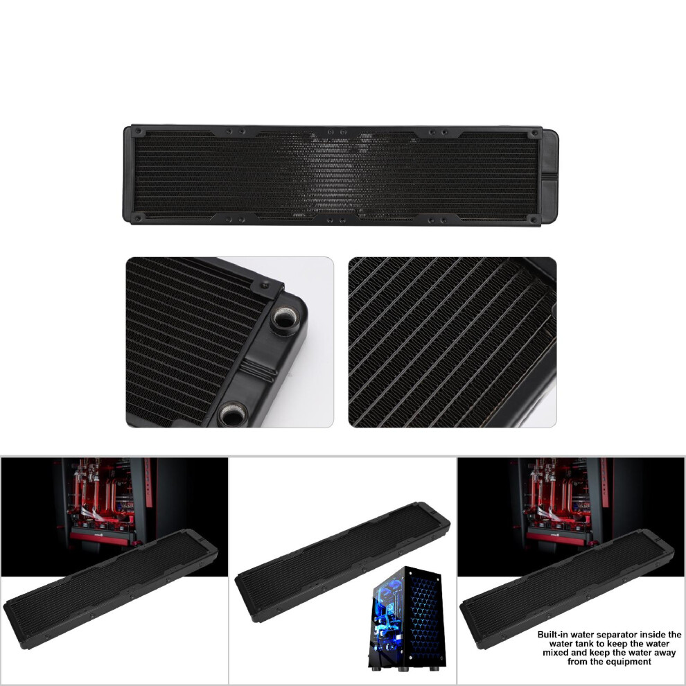Water Cooling Radiator 18-Tubes Aluminium Alloy Heat Exchanger Computer Accessories Black 5001323834209