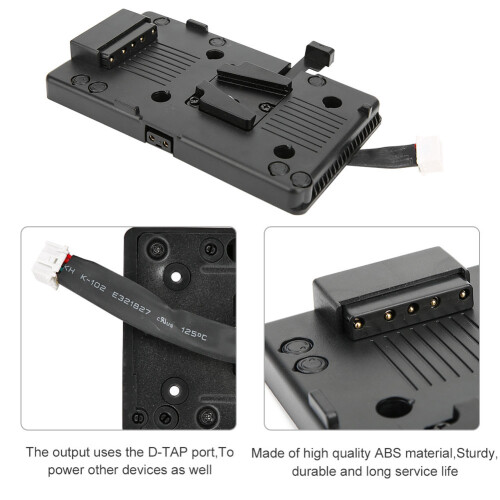 V-Mount V-Lock Batterieplatte D-Tap Stromversorgung für URSA Mini 4K/4.6K/Pro Black 2