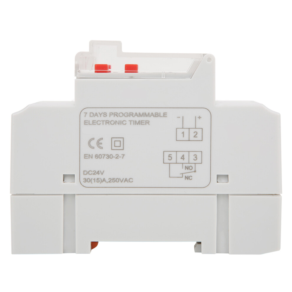 Dc 24V 30A Weekly 12/24Hrs Timer Switch Lcd On Off Control Programmable Time Relay 8101323839550