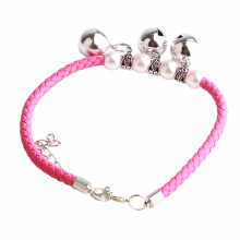 Verstellbares süßes Haustier-Halsband mit Glocke für Hund & Katze – Rosa M