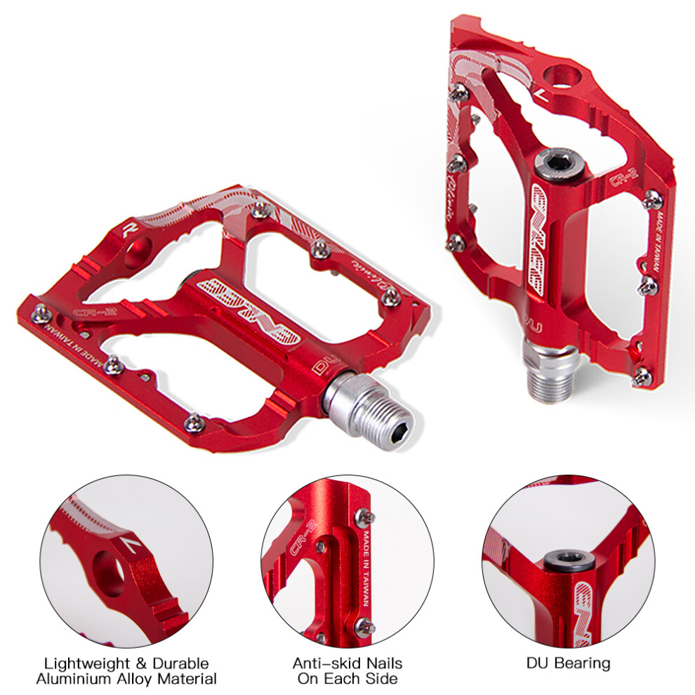 Bike Pedals Aluminium Alloy Flat Bicycle Platform Pedals Mountain Bike Pedals Cycle Pedals