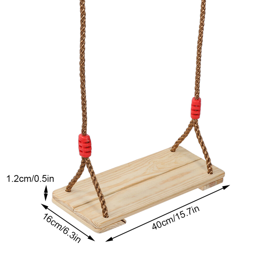 Adult/Children Wooden Swing Hanging Seat Amusement Equipment Accessory for Indoor/outdoor