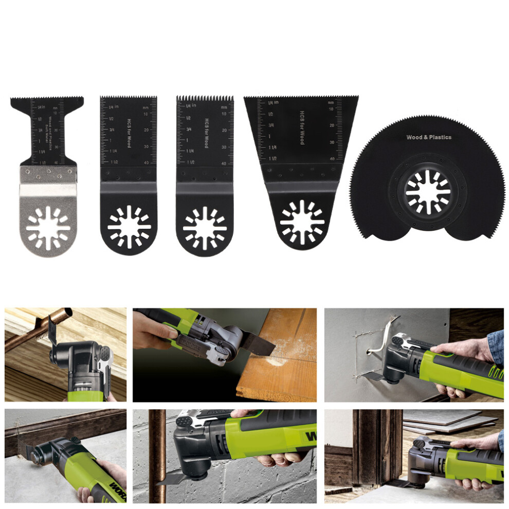 5Pcs Oscillating Saw Blade High Carbon Steel For Cutting Wood Plastic 4391323842702