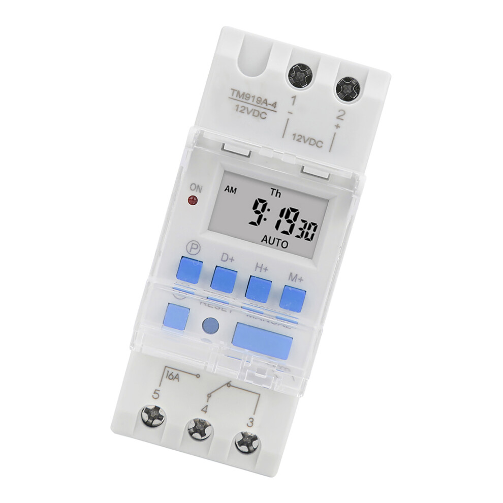 Weekly Timer Switch 12V Dc 16A Lcd Display With Countdown Function Removable Battery 7671323843761