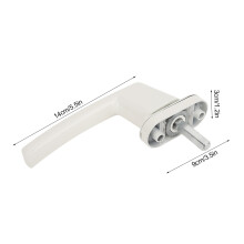 Aluminum Alloy Door Window Handle with Round Base for Flat Opening Plastic Steel Door Window
