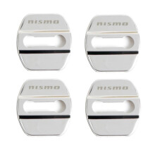 4Pcs Car Styling Door Lock Cover Car Emblem Fit for Nissan Nismo Qashqai Skyline X-Trail Stainless Steel