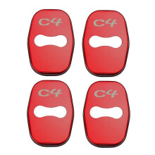 4pcs Car Styling Door Lock Cover Car Emblem Fit for Citroen C3 C3-XR C4 C5 Stainless Steel Accessories