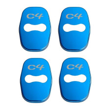 4pcs Car Styling Door Lock Cover Car Emblem Fit for Citroen C3 C3-XR C4 C5 Stainless Steel Accessories