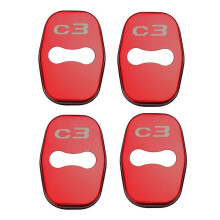 4pcs Car Styling Door Lock Cover Car Emblem Fit for Citroen C3 C3-XR C4 C5 Stainless Steel Accessories