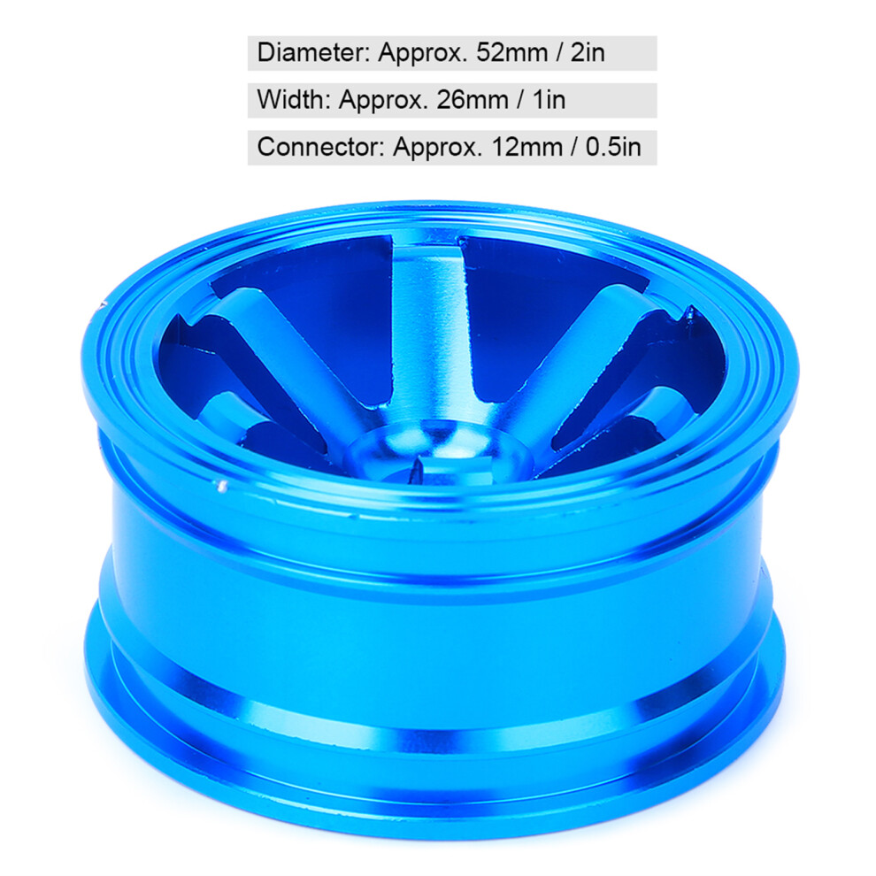 4Pcs Aluminium Alloy Wheel Hub For Universal 1/10 Flat Running Drift Rc Carblue 8471323847337