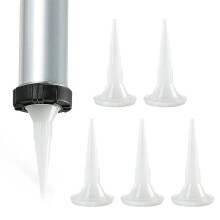 5pcs Structural Glue Nozzle Plastic Universal Nozzle Caulking Gun Glass Glue Tip Home Construction Tools-5223