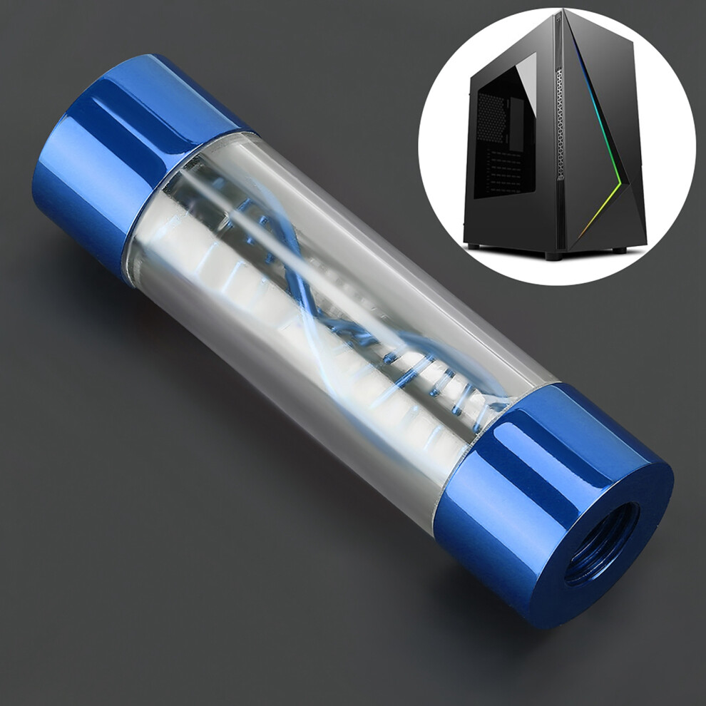 Water Flow Meter Multiple Color Metal Spiral G1/4 Female Thread For Computer Water Cooling( ) Blue 9391323848297