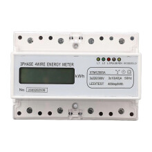 Energy Power Meter 4 Wires Class 1 Accuracy 3x220V 380V Reference Current Supply Voltage Meter 7 Digit